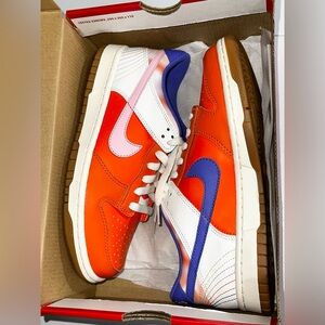 Nike Dunks with Orange and Pink Color Way